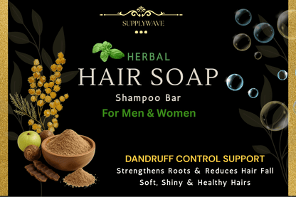 Herbal Hair Soap - Shampoo Bar (Amla, Reetha & Shikakai) | PACK OF 3